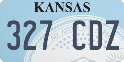KS license plate 327CDZ