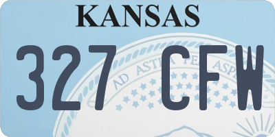 KS license plate 327CFW