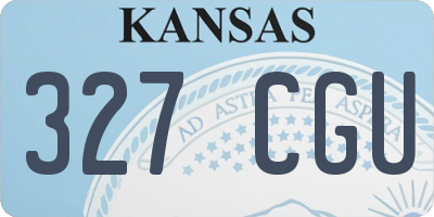 KS license plate 327CGU
