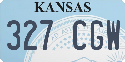 KS license plate 327CGW