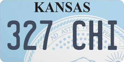KS license plate 327CHI