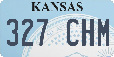 KS license plate 327CHM