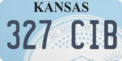 KS license plate 327CIB