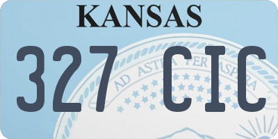 KS license plate 327CIC