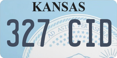 KS license plate 327CID