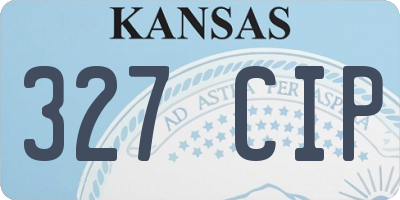 KS license plate 327CIP