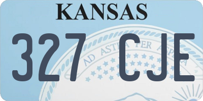 KS license plate 327CJE