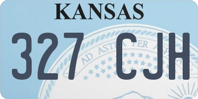 KS license plate 327CJH