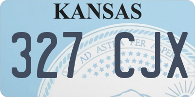 KS license plate 327CJX