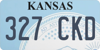KS license plate 327CKD