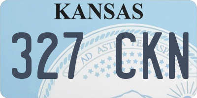 KS license plate 327CKN