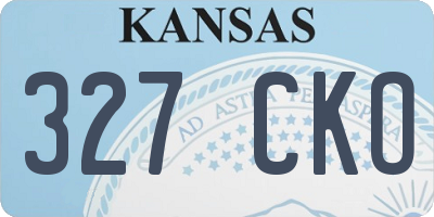 KS license plate 327CKO