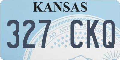KS license plate 327CKQ