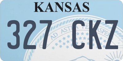KS license plate 327CKZ