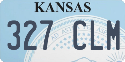 KS license plate 327CLM