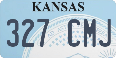 KS license plate 327CMJ