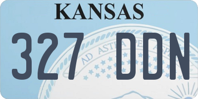 KS license plate 327DDN