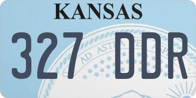 KS license plate 327DDR