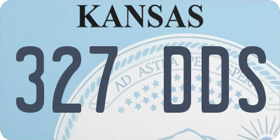 KS license plate 327DDS