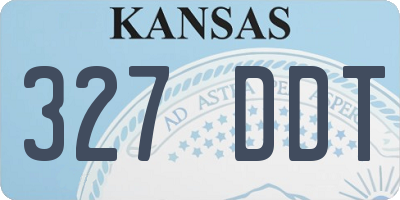 KS license plate 327DDT