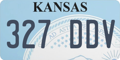 KS license plate 327DDV