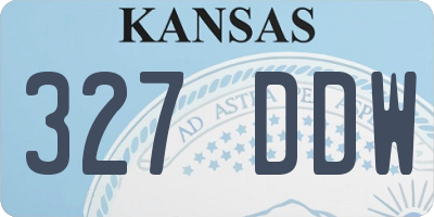 KS license plate 327DDW