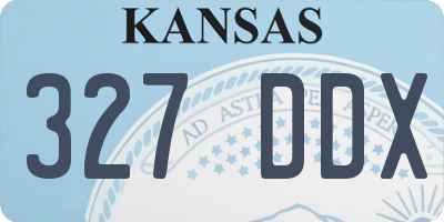 KS license plate 327DDX