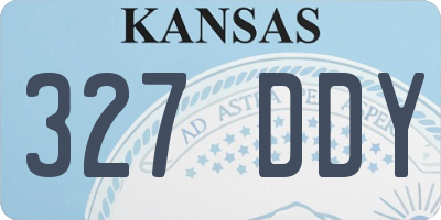 KS license plate 327DDY