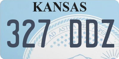 KS license plate 327DDZ