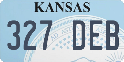 KS license plate 327DEB