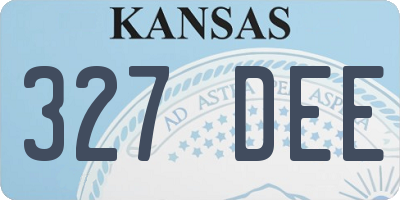 KS license plate 327DEE