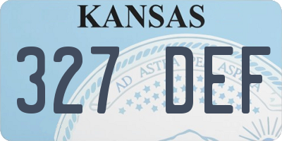 KS license plate 327DEF