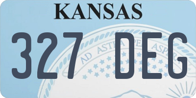 KS license plate 327DEG