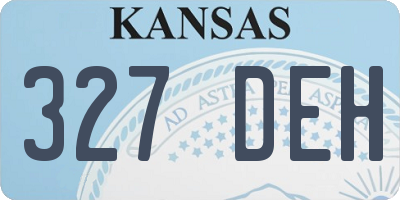 KS license plate 327DEH