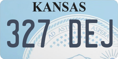 KS license plate 327DEJ