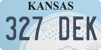 KS license plate 327DEK