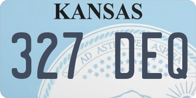 KS license plate 327DEQ