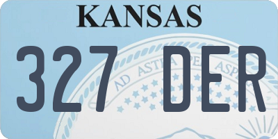 KS license plate 327DER