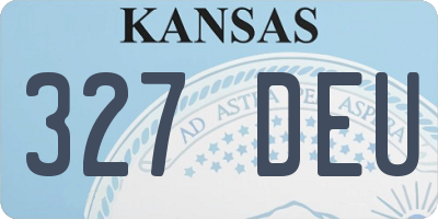 KS license plate 327DEU