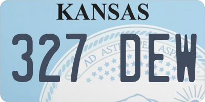 KS license plate 327DEW