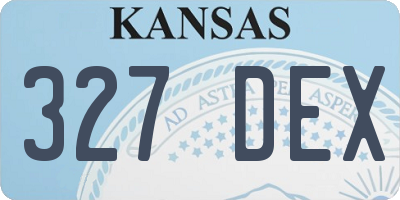 KS license plate 327DEX