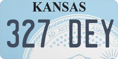 KS license plate 327DEY
