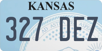 KS license plate 327DEZ