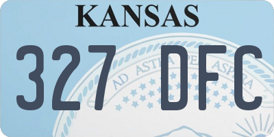 KS license plate 327DFC