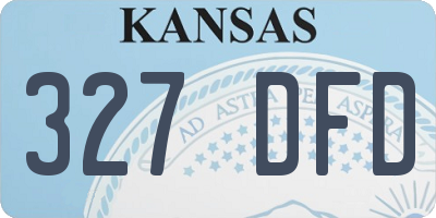 KS license plate 327DFD