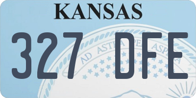 KS license plate 327DFE