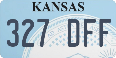 KS license plate 327DFF
