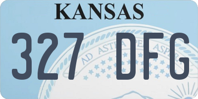 KS license plate 327DFG