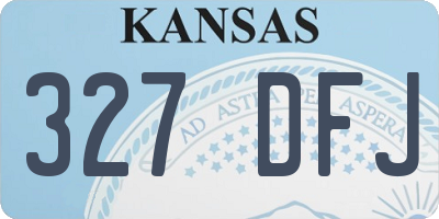 KS license plate 327DFJ