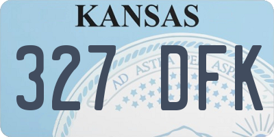 KS license plate 327DFK